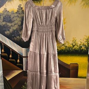 Anthropologie Mauve Long Sleeve Dress